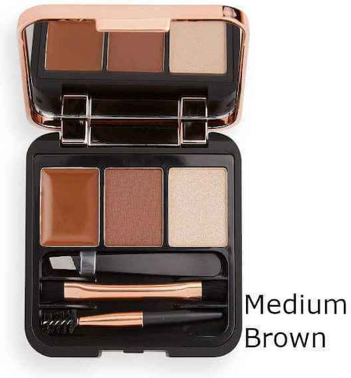 Revolution Beauty Brow Sculpt Kit Pomade για Φρύδια Brown