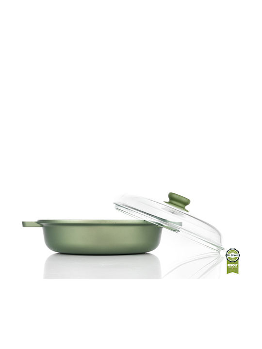 Risoli Dr Green Shallow Pot made of Cast Aluminum 3lt / 28cm