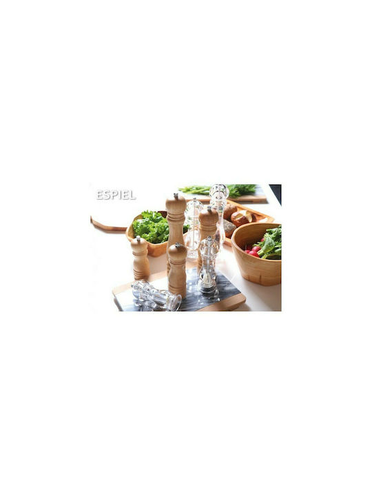 Espiel Manual Plastic Pepper Mill 22cm Transparent