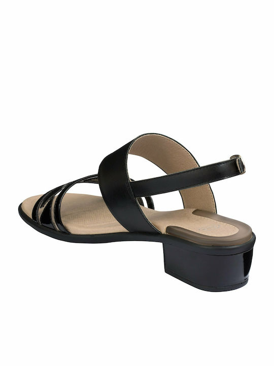 Plexy Sandal Leder Sandalen Anatomisch Schwarz