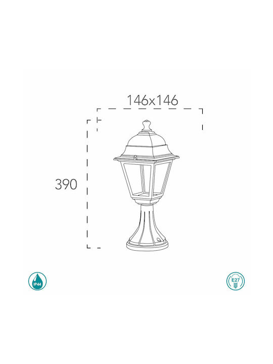 Fan Europe Roma Lantroma/l1 Φωτιστικό Φαναράκι Εξωτερικού Χώρου IP44 για Ντουί E27 Λευκό