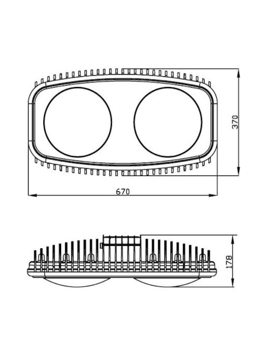 Lucas LED Εξωτερικό Φωτιστικό LED Δρόμου 210W με Ψυχρό Λευκό Φως IP65 Γκρι