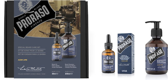 Proraso Azur Lime Mit Öl 30ml & Shampoo 200ml