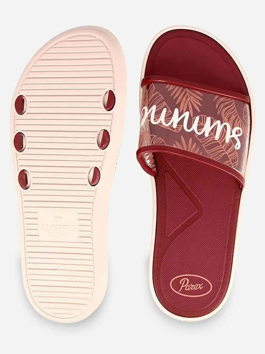 Frauen Flip Flops in Burgundisch Farbe
