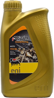 Eni I-Ride Street & Touring Synthetic Motorcycle Oil for Four-Stroke Engines 15W-50 1lt