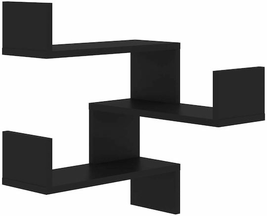 Ъглови Поставки Стенен Черно 2бр 40x40x50см.