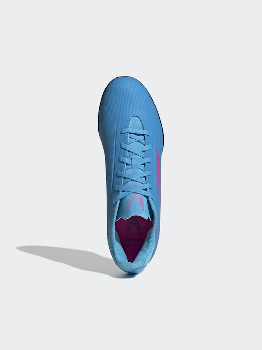 adidas X Speedflow.4 Pantofi de Fotbal cu talpă cu crampoane Sky Rush / Team Shock Pink / Legacy Indigo