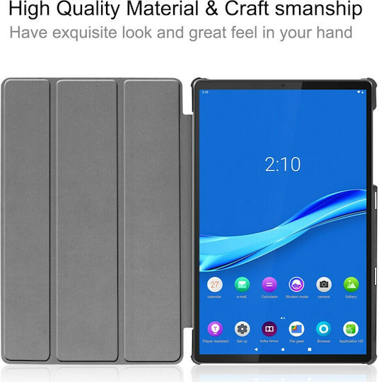 Magnetic 3-Fold Flip Cover Δερμάτινη Γκρι (Lenovo Tab M10 FHD Plus (2nd Gen) 10.3")