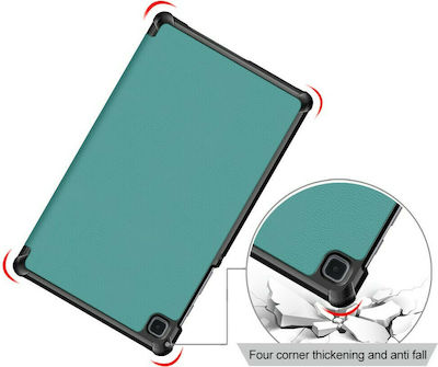 Magnetic 3-fold Flip Cover Piele artificială Verde (Galaxy Tab A7) 101228837F