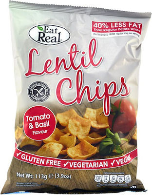 Eat Real Chips Lentil with Flavour Tomato & Basil Gluten Free 113gr 1pcs