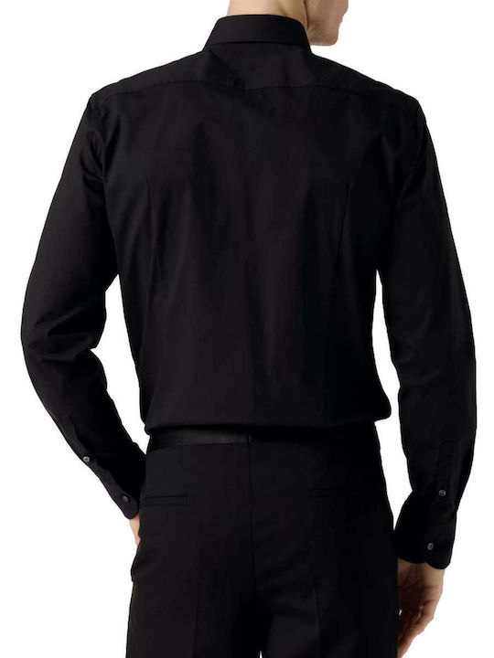 Boss Baumwolle Hemd Schwarz