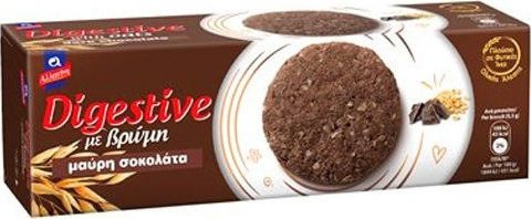 Allatini Biscuits Oats Digestive Whole Dark Chocolate 1pcs 220gr