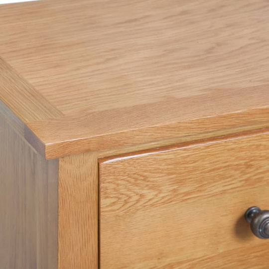 Storage Drawers Made of Wood Natural L45xW32xH110cm