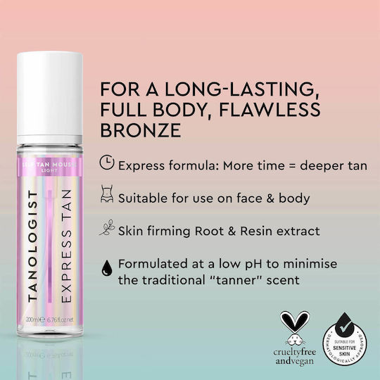Tanologist Self Tanning Mousse Body Light 200ml
