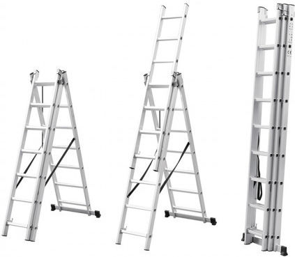 GeHock Dreifach Kombinationsleiter Aluminium
