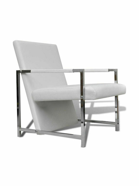Visitor Armchair Λευκή 53x69x73cm 2pcs