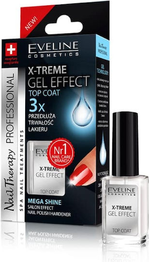 Eveline X-Treme Gel Effect Top Coat για Απλά Βερνίκια 12ml