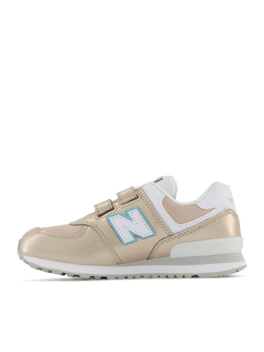 Kinder Sneakers mit Klettverschluss Gold