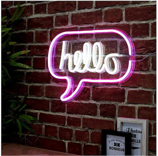 The Home Deco Factory Hello Dekorative Lampe Panel Transparent