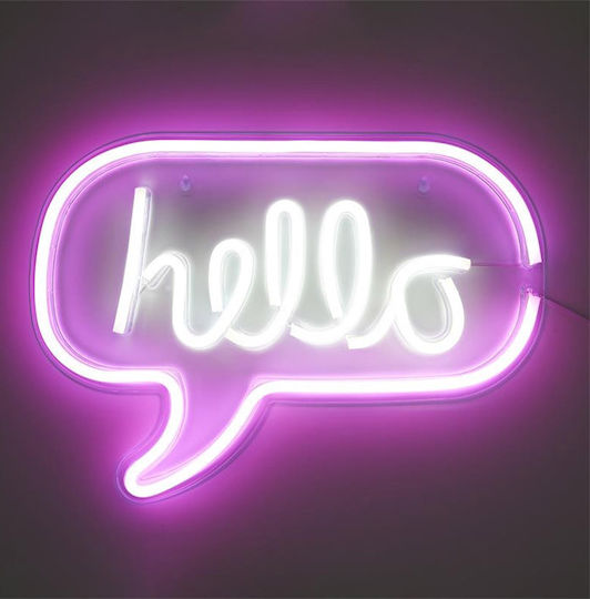 The Home Deco Factory Neon Φωτιστικό Hello LED Πίνακας The Home Deco Factory Neon Φωτιστικό Hello LED Πίνακας