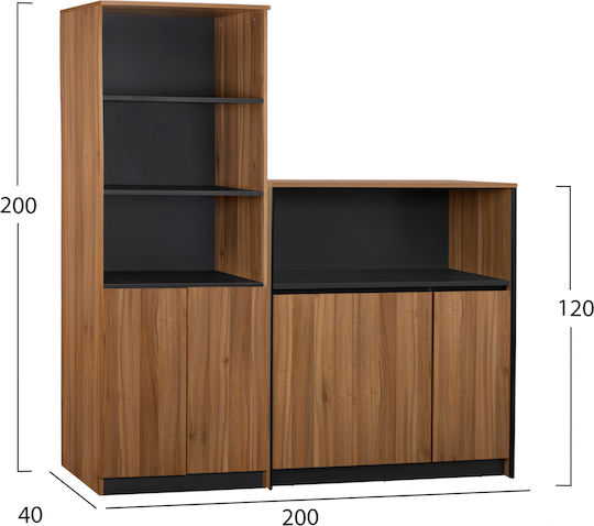 Büroaufbewahrungsschrank Supreme 200x40x200cm