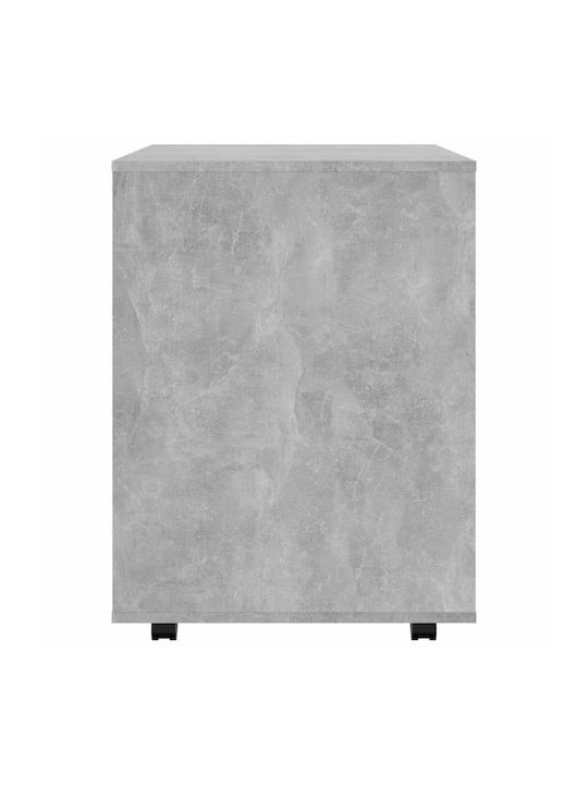 Büroaufbewahrungsschublade und -schrank Holz mit Rädern Grau 60x53x72cm
