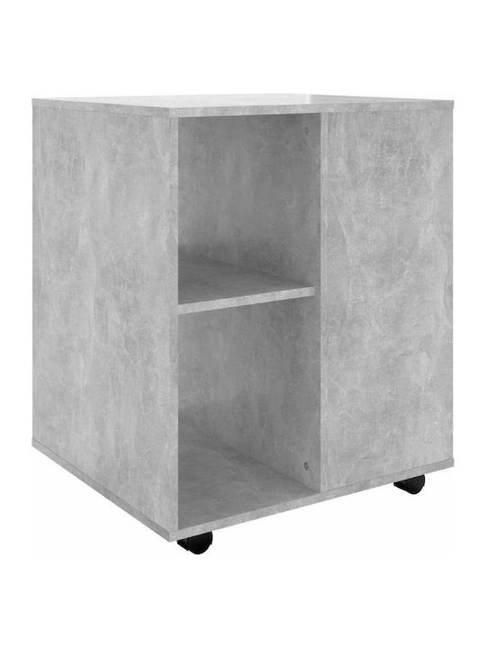 Büroaufbewahrungsschublade und -schrank Holz mit Rädern Grau 60x53x72cm