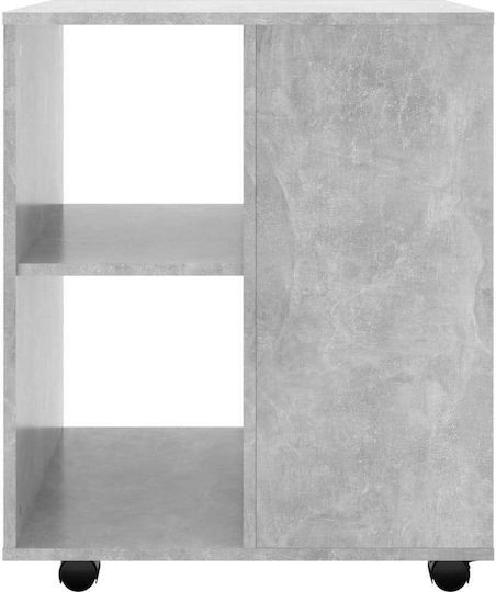Cabinet De Birou Din Lemn Cu Roți Gri 60x53x72cm