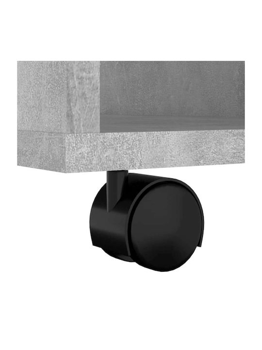 Büroaufbewahrungsschublade und -schrank Holz mit Rädern Grau 60x53x72cm