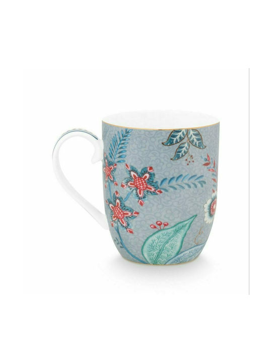 PiP Studio Flower Festival Porcelain Cup Blue 145ml