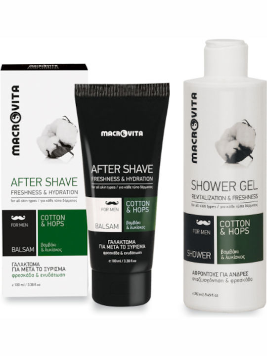 Macrovita After Shave & Shower Gel Hautpflegeset für Feuchtigkeitsspendend & Reinigung Körperreinigung