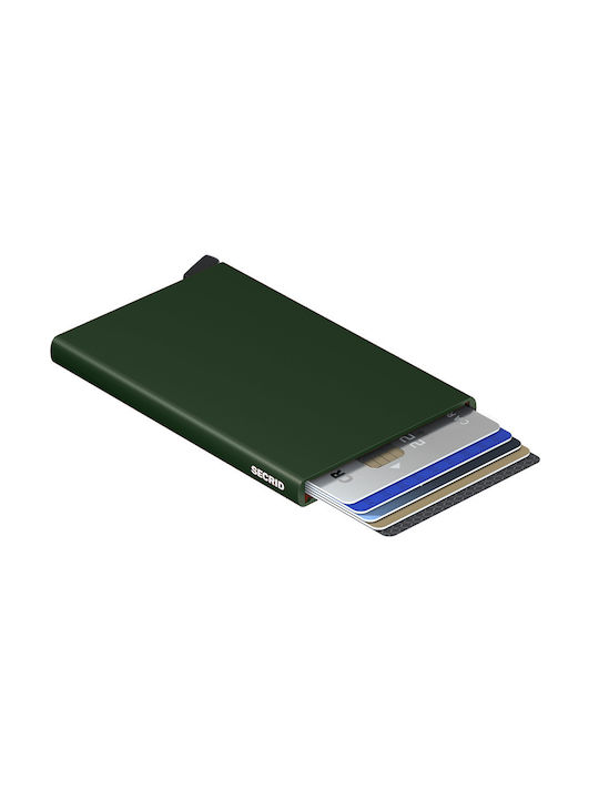 Secrid Cardprotector Ανδρικό Πορτοφόλι Καρτών με RFID και Μηχανισμό Slide C-green
