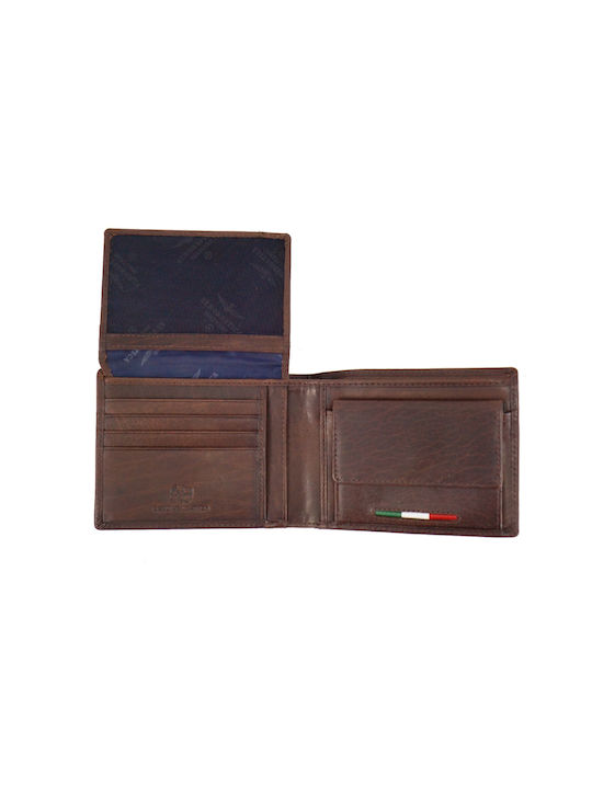 Aeronautica Militare Men's Leather Wallet with RFID Brown