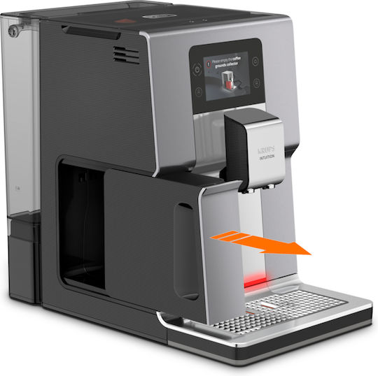 Krups Intuition Preference+ 1450W Налягане 15бар за капучино с мелачка Сребриста