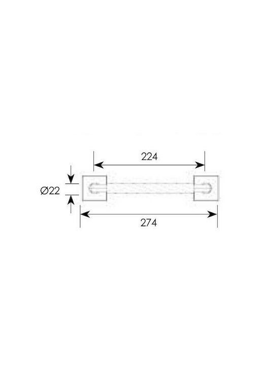 Zogometal Handle Front Door 2284 2284 274mm Nickel / Olive wood