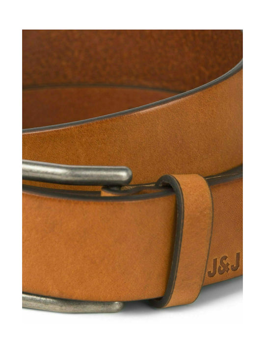 Jack & Jones Men's Artificial Leather Belt Tabac Brown