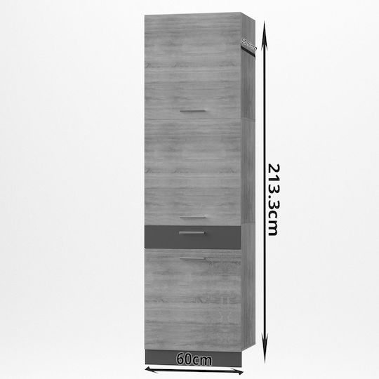 Alina Küchensäule Sonoma-Mokka 60x55.6x213.3cm