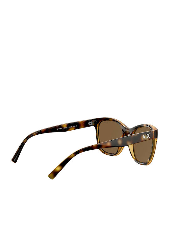 Armani Exchange Unisex Γυαλιά Ηλίου με Καφέ Κοκκάλινο Σκελετό και Χρυσό Καθρέφτη Φακό AX4105S 82135A