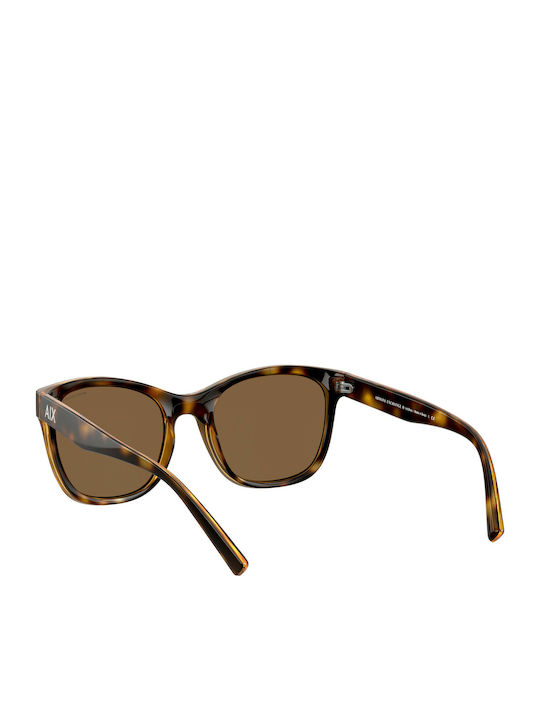 Armani Exchange Unisex Γυαλιά Ηλίου με Καφέ Κοκκάλινο Σκελετό και Χρυσό Καθρέφτη Φακό AX4105S 82135A