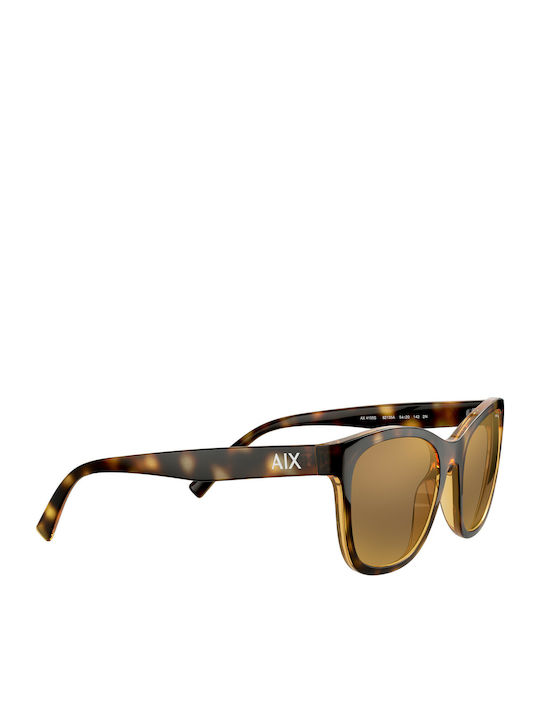 Armani Exchange Unisex Γυαλιά Ηλίου με Καφέ Κοκκάλινο Σκελετό και Χρυσό Καθρέφτη Φακό AX4105S 82135A