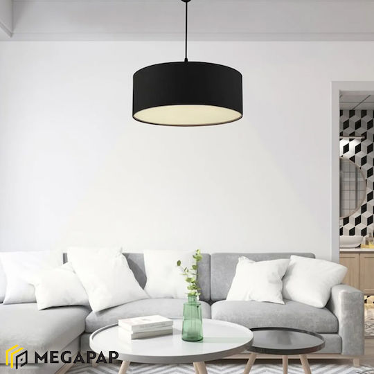 Megapap Monahan Висящо Осветително Тяло Черен с Цокъл E27 38x21x70см.