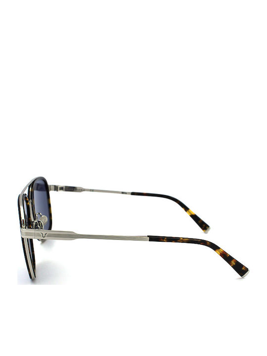 Police Lewis Hamilton Men's Sunglasses with Brown Tartaruga Frame and Blue Lens SPLC49 04BL