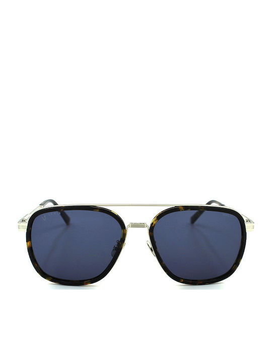 Police Lewis Hamilton Men's Sunglasses with Brown Tartaruga Frame and Blue Lens SPLC49 04BL