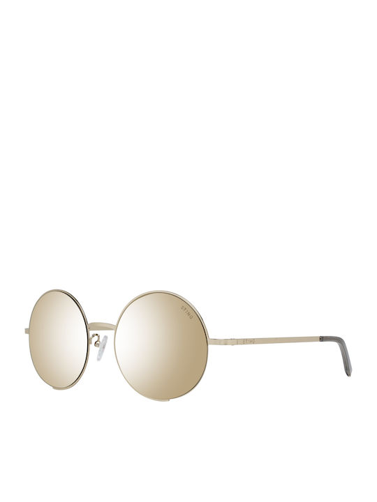 Sting Women's Sunglasses with Gold Metal Frame and Gold Mirror Lens SST137 8FFG