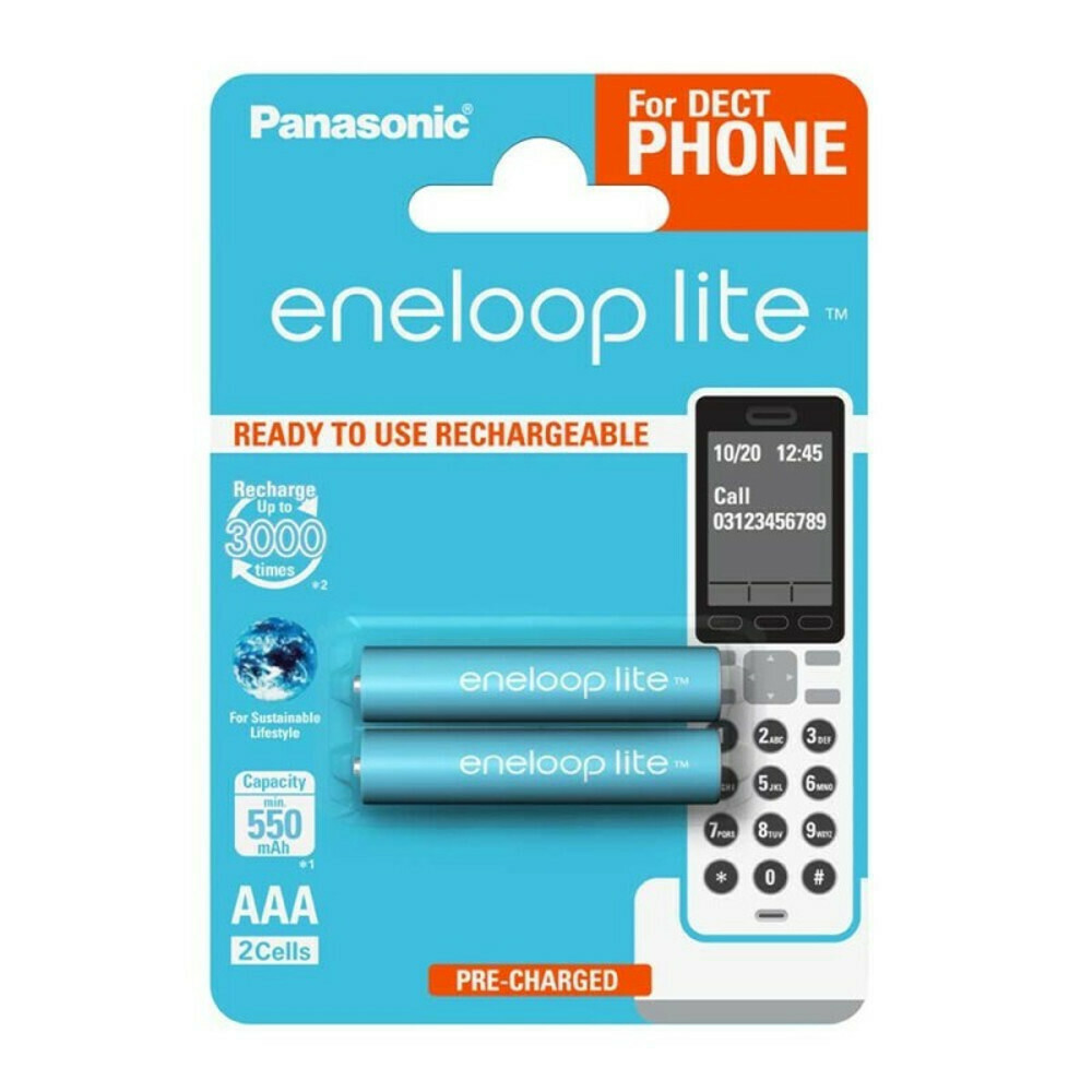 Panasonic eneloop rechargeable battery lite AAA 550 4BP - Rechargeable  batteries - Nordic Digital