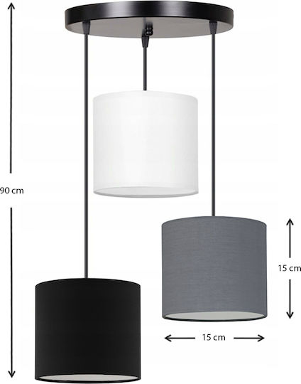 Megapap Rosie Pendant Light Multicolour with Socket E14, E.14 15x15x90cm