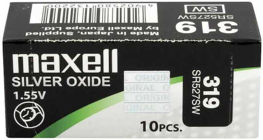 Maxell 319/SR527SW Silver Oxide Watch Battery SR64 1.55V 1pcs