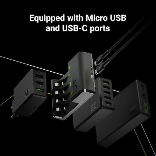 Green Cell VitalCharger USB 4 Μπαταριών Ni-MH Μεγέθους AA/AAA Σετ με 4x AAA 800mAh