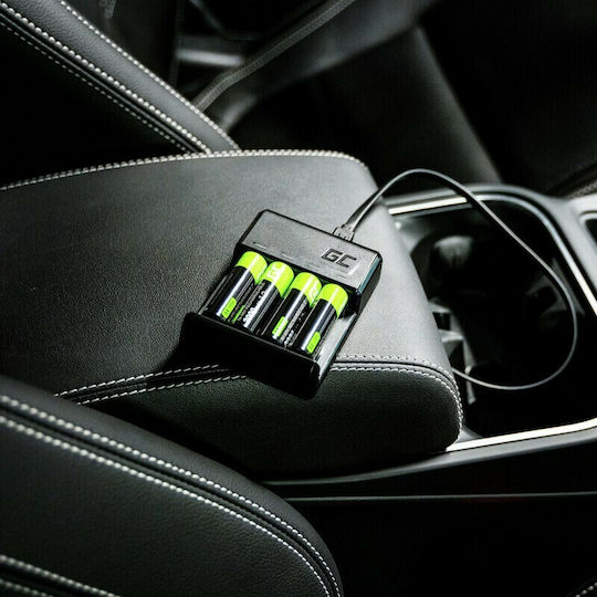 Green Cell VitalCharger USB 4 Μπαταριών Ni-MH Μεγέθους AA/AAA Σετ με 4x AAA 800mAh