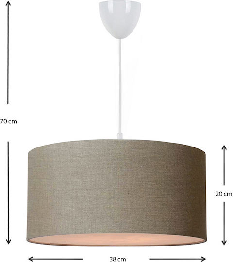 Megapap Wilson Pendant Light Brown with Socket E27 38x20x70cm